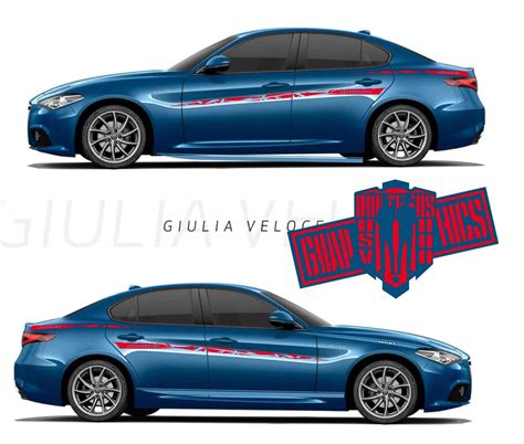 Alfa Romeo Giulia graphic Alfa Giulia decals stickers Giulia decals ...