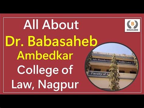 Dr. B. R. Ambedkar Law College, Nagpur - Seats | Admission Process ...