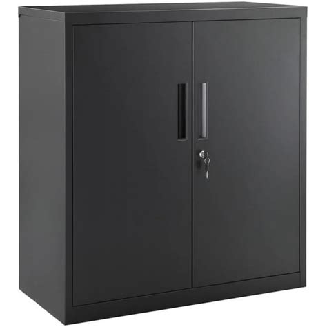 SONGMICS Metal Storage Garage Cabinet with Doors and Shelves Office ...