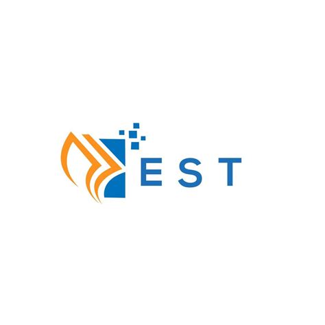 EST credit repair accounting logo design on white background. EST ...