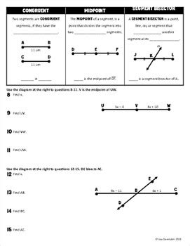 Measuring Segments - Binder Notes for Geometry by Lisa Davenport