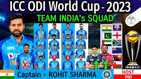 Icc World Cup 2023 India Team Squad Cricket World Cup 2023 Details Team ...