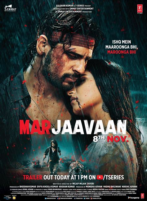 New poster of Marjaavaan Sidharth Malhotra and Riteish Deshmukh and ...