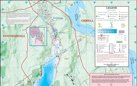 Large detailed tourist map of Lake George (part-1, North ...