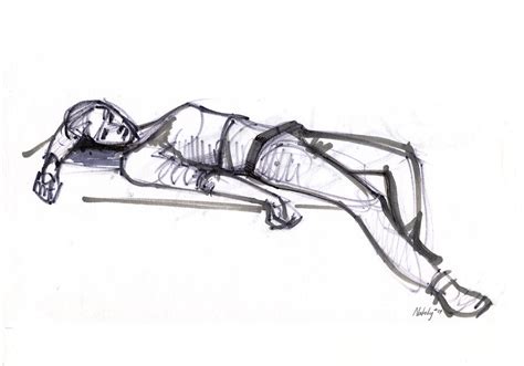 Lying Girl Drawing by Natoly Art - Fine Art America