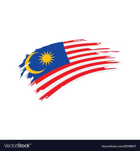 Malaysia flag Royalty Free Vector Image - VectorStock