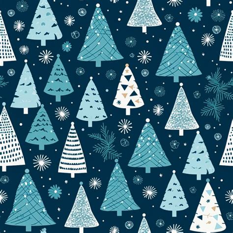 Premium Photo | Christmas tree seamless pattern tileable holiday ...