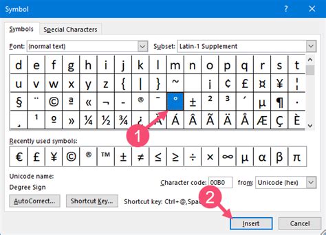 How to Type Degree Symbol in a Word Document (Type ° in Word)