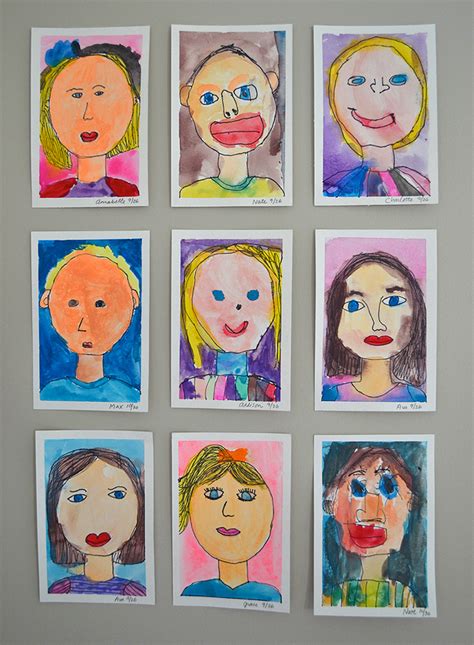 Kids paint mini self portraits, and parents learn what their artistic ...