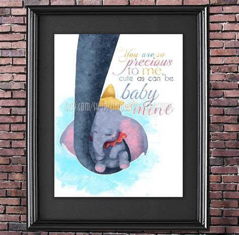 Dumbo baby Mine Printable Poster DIGITAL / - Etsy | Simple cartoon ...