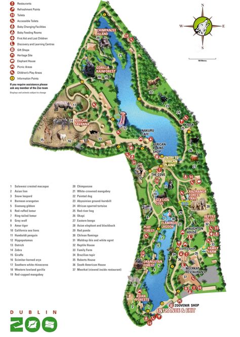 Dublin Zoo map - Ontheworldmap.com