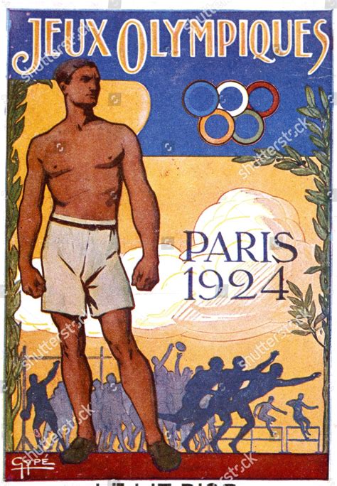 Publicity Postcard Olympic Games Paris 1924 Editorial Stock Photo ...