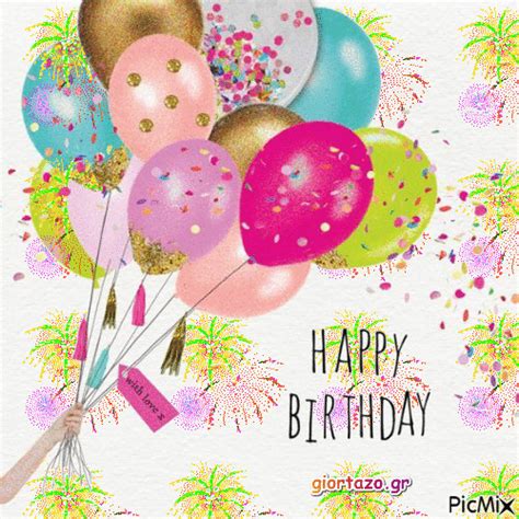 Happy Birthday Balloons With Love Gif Pictures, Photos, and Images for ...