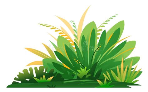 Green Jungle Leaves Composition Illustration Stock Vector ...