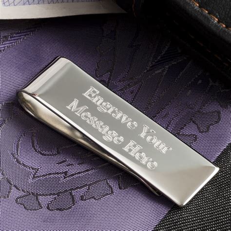 Engraved Sterling Silver Plated Money Clip – The Cufflink Store