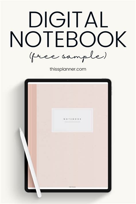 free digital notebook sample for goodnotes | digital planning freebie ...