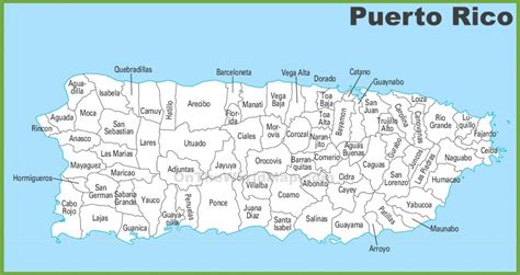 Free Printable Map Of Puerto Rico | Printable Maps