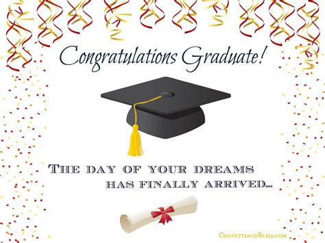 Graduation Card Wording | Confetti & Bliss