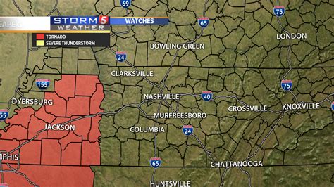 Tornado Watch may extend to Middle Tennessee later in the day