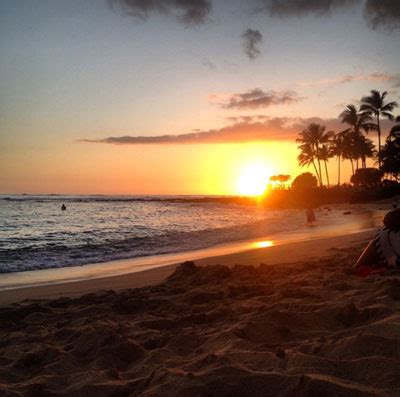 Sunset photos of Poipu Beach