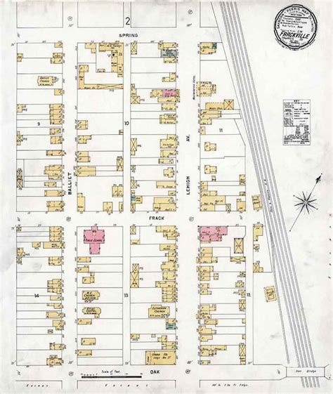 1898 Town Map of Frackville Schuylkill County Pennsylvania | Etsy