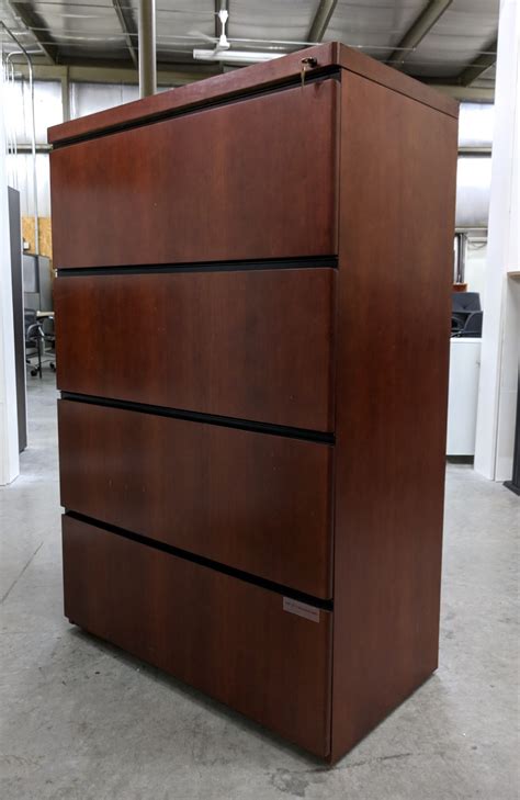 Solid Wood Cherry 4 Drawer Lateral Filing Cabinets – 36 Inch Wide