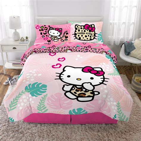 Hello Kitty Kids Microfiber Bed-in-a-Bag Bedding Bundle Set, Comforter ...