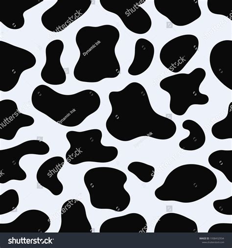 Cow Skin Seamless Pattern Design Vector Stock Vector (Royalty Free ...