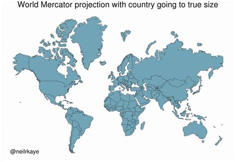 Mercator Misconceptions: Clever Map Shows the True Size of Countries