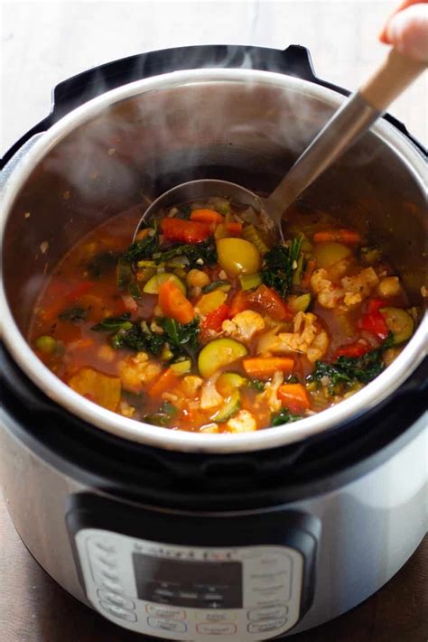 Instant Pot Vegetable Soup - Green Healthy Cooking