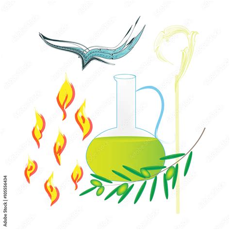 Vettoriale Stock Sacrament of Confirmation, symbolic vector drawing ...