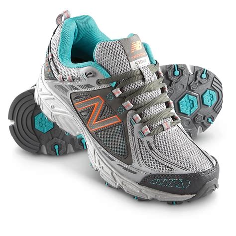 Women's New Balance® Trail Running Shoes, Gray / Teal - 583454, Running ...