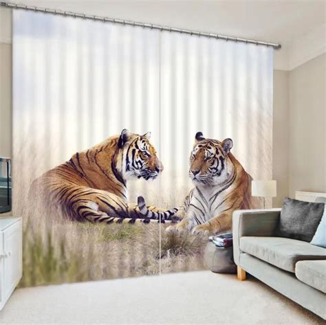 High Quality Animal Curtains Bedding Living Room 3D Leopard Print ...