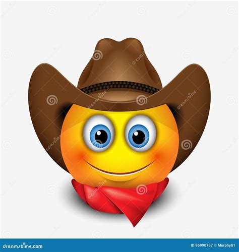 Cowboy Hat Emoji Icon From Emoji Collection. Vector Illustration ...