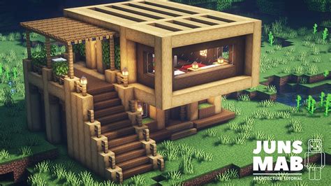 Minecraft: How to Build a Wooden House | Easy Survival House Tutorial ...