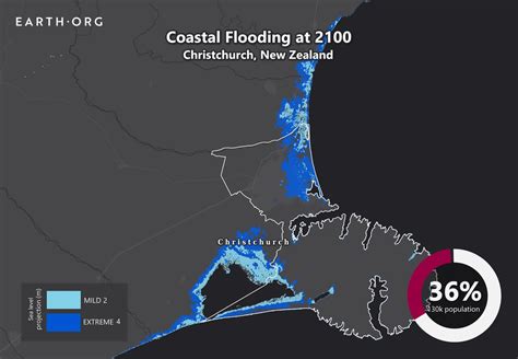 Sea Level Rise Projection Map - Christchurch | Earth.Org - Past ...