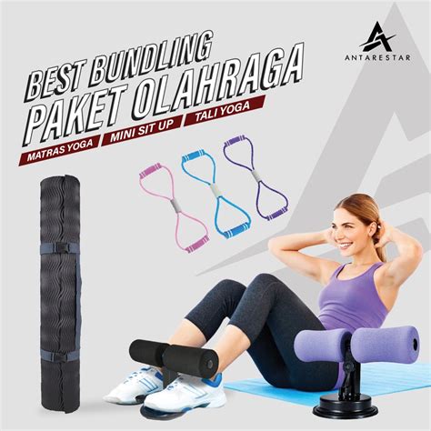 Jual PAKET ALAT OLAHRAGA ALAT SIT UP DENGAN TALI YOGA DAN MATRAS YOGA ...