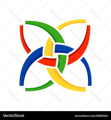 Unity in harmony symbol design Royalty Free Vector Image