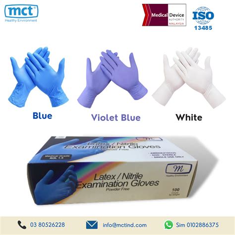 Nitrile Examination Glove Powder Free Disposable *MDA certified* - MCT ...