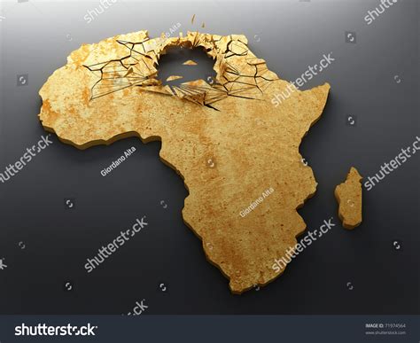 African Map Explosion Crack Represent State Stock Illustration 71974564 ...