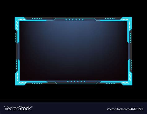 Live gaming overlay with a dark background online Vector Image