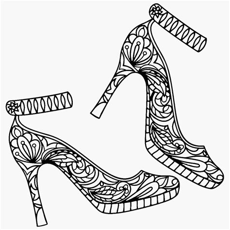 High Heels Coloring Pages - TessecAyala