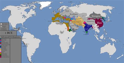 Map : The World in 1 BCE [4136 x 2116] - Infographic.tv - Number one ...