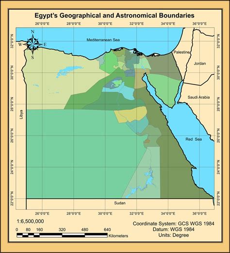 Egypt Latitude & Longitude Map and Geographical Boundaries | Download ...