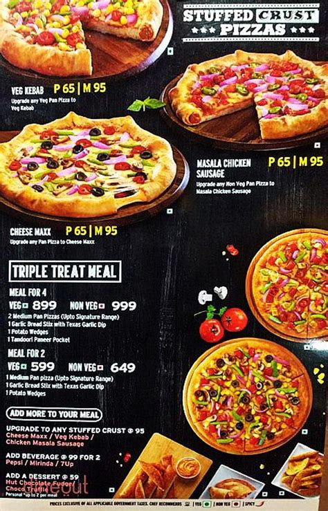 pizza hut menu Dineout chandigarh - christmasopenonline