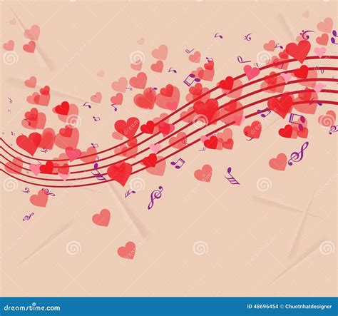 Valentine S Day Enjoying Playing Music Background Stock Illustration ...