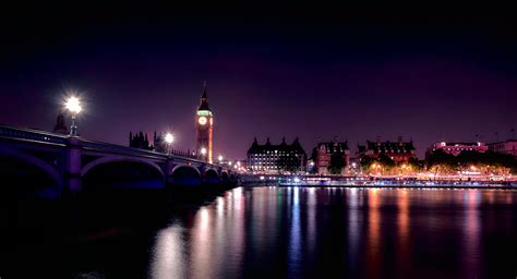 City Lights Clock Tower Bridge Night 4k Wallpaper,HD Photography ...