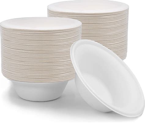 Amazon.com: 16 oz Bowls Disposable 125 PK Sturdy Biodegradable Eco ...