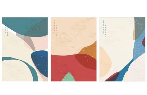 Abstract art background with Japanese hand draw wave on Behance