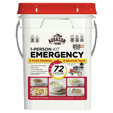 Augason Farms 72-Hour 1-Person Emergency Food Storage Kit with Survival ...